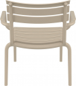 Кресло лаунж пластиковое Siesta Contract Paris Lounge стеклопластик бежевый Фото 6