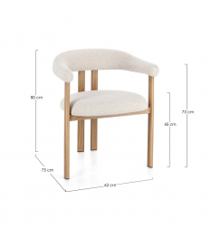 Кресло металлическое с обивкой-thumbs-Фото3