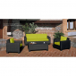 Стол плетеный обеденный Garden Relax Ginevra искусственный ротанг черный Фото 3