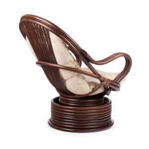 Кресло механическое Ecodesign Royal Rocker натуральный ротанг темный Фото 2