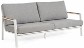 Диван мягкий двухместный Garden Relax Jalisco алюминий, тик, акрил белый, тик, серый Фото 1