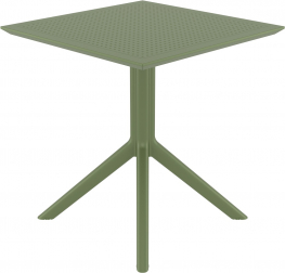 Стол пластиковый Sky Table 70, оливковый, 700х700х740 мм