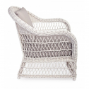 Кресло плетеное с подушкой Garden Relax Kosmos алюминий, искусственный ротанг белый Фото 5