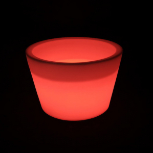 Кашпо пластиковое светящееся LED Cone полиэтилен белый Фото 2