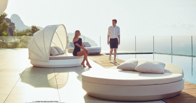 Лаунж-лежак с козырьком Vondom Vela Basic полиэтилен, ткань Фото 5