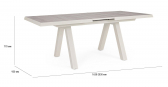 Стол керамический обеденный раздвижной Garden Relax Krion алюминий, керамика светло-серый Фото 2