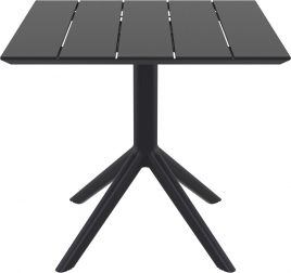 Стол пластиковый Paris Table 80, черный, 800х800х740 мм