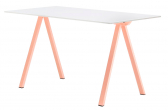 Стол ламинированный PEDRALI Arki-Desk Compact сталь,  компакт-ламинат HPL розовый, белый Фото 1