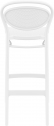Стул пластиковый барный Siesta Contract Marcel Bar 75 стеклопластик белый Фото 9