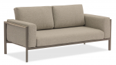 Диван двухместный с подушками BraFab Stockholm алюминий, ткань бежевый, коричневый Фото 1