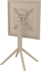 Стол пластиковый складной Sky Folding Table 60, бежевый, 600х600х740 мм