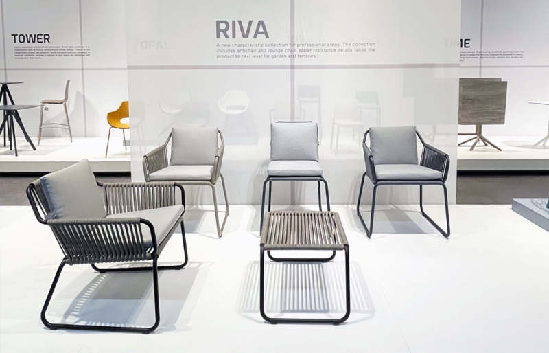 Кресло плетеное с подушками Riva-K