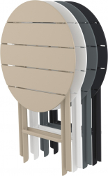 Стол пластиковый складной Helen Folding Table Ø60, темно-серый, Ø600х740 мм