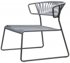 Кресло лаунж плетеное Scab Design Lisa Lounge Club сталь, роуп антрацит, графит Фото 1