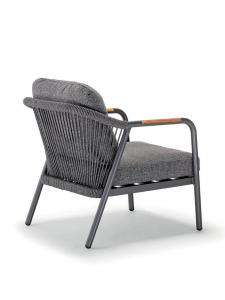 Комплект мягкой мебели Grattoni Cordoba алюминий, тик, роуп, олефин антрацит, темно-серый, угольный Фото 4