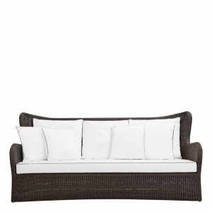 Диван трехместный плетеный с подушками JANUS et Cie Butterfly II алюминий, искусственный ротанг, акрил ява Фото 5