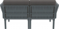 Комплект пластиковой мебели Siesta Contract Portofino Lounge стеклопластик, полипропилен, полиэстер темно-серый, темно-серый Фото 12