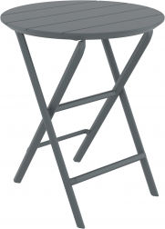 Стол пластиковый складной Helen Folding Table Ø60, темно-серый, Ø600х740 мм