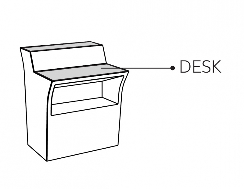 Столешница стальная для барной стойки Jumbo Bar Desk