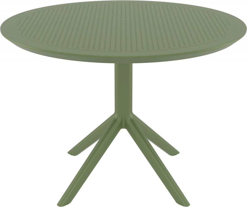 Стол пластиковый Sky Table Ø105, оливковый, 1050х740 мм