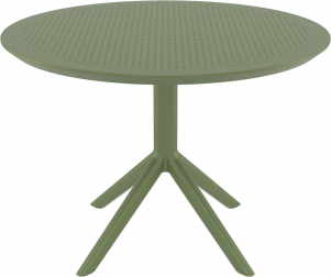 Стол пластиковый Sky Table Ø105, оливковый, 1050х740 мм
