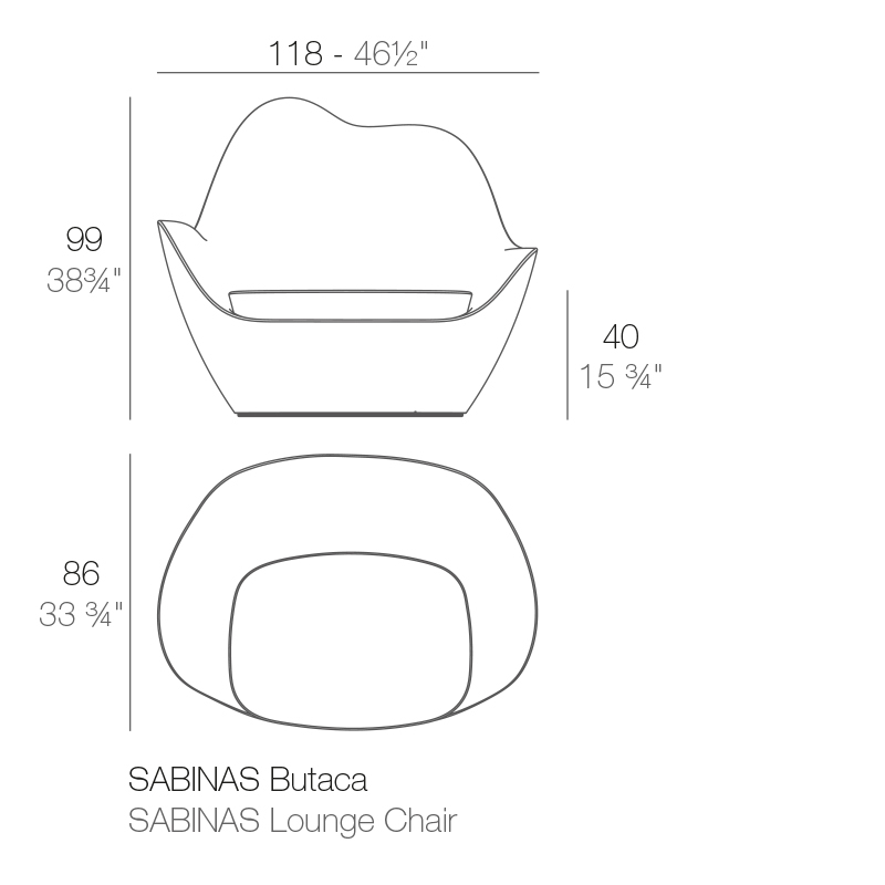 Лаунж-кресло пластиковое с подушкой Sabinas Basic