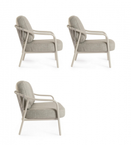 Комплект металлической лаунж мебели Garden Relax Edvige алюминий, роуп, олефин бежевый Фото 7