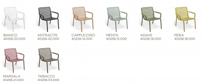 Комплект пластиковых кресел Nardi Doga Relax Set 4 стеклопластик агава Фото 3