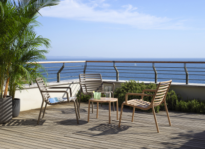 Комплект пластиковых лаунж кресел Nardi Doga Relax Set 4 стеклопластик табак Фото 6
