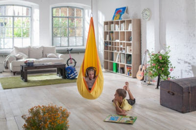 Кресло подвесное детское IM-Design Banana хлопок желтый, оранжевый Фото 3