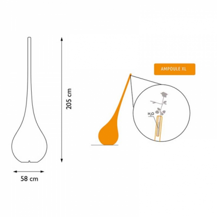 Ваза пластиковая Ampoule XL