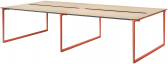 Стол с каналом для протяжки проводов PEDRALI Toa Workstation алюминий, компакт-ламинат HPL оранжевый, 4529 Фото 1