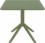 Стол пластиковый Siesta Contract Sky Table 80 сталь, пластик оливковый Фото 4