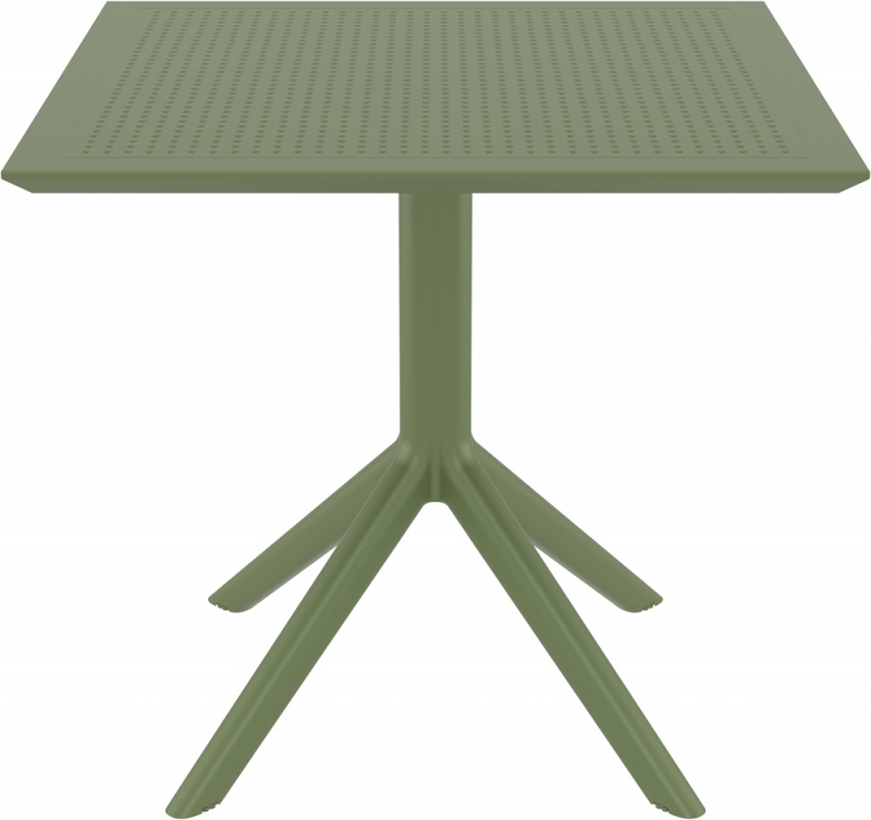 Стол пластиковый Sky Table 80, оливковый, 800х800х740 мм