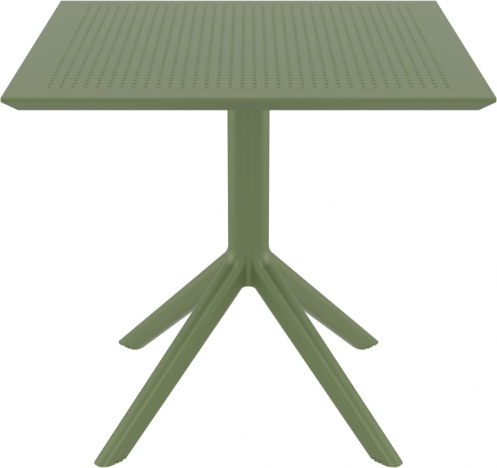 Стол пластиковый Sky Table 80, оливковый, 800х800х740 мм