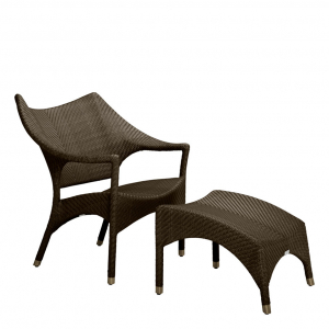 Подставка для ног плетеная JANUS et Cie Amari алюминий, искусственный ротанг бронзовый Фото 5