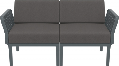 Комплект пластиковой мебели Siesta Contract Portofino Lounge стеклопластик, полипропилен, полиэстер темно-серый, темно-серый Фото 7