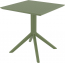 Стол пластиковый Siesta Contract Sky Table 70 сталь, пластик оливковый Фото 4