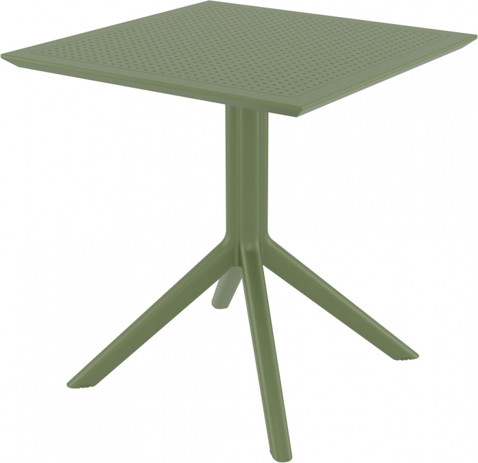 Стол пластиковый Sky Table 70, оливковый, 700х700х740 мм
