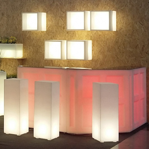 Стойка пластиковая барная светящаяся LED Bar полиэтилен белый Фото 9