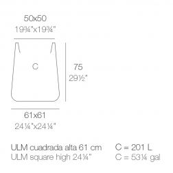 Кашпо пластиковое Ulm Simple