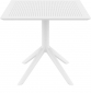 Стол пластиковый Siesta Contract Sky Table 80 сталь, пластик белый Фото 1
