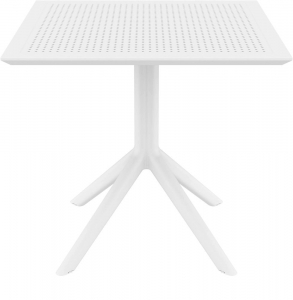 Стол пластиковый Siesta Contract Sky Table 80 сталь, пластик белый Фото 1