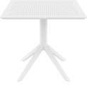 Стол пластиковый Siesta Contract Sky Table 80 сталь, пластик белый Фото 1