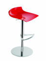 Табурет пластиковый барный PAPATYA X-Treme B сталь, поликарбонат красный Фото 1