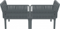 Комплект пластиковой мебели Siesta Contract Portofino Lounge стеклопластик, полипропилен, полиэстер темно-серый, темно-серый Фото 19
