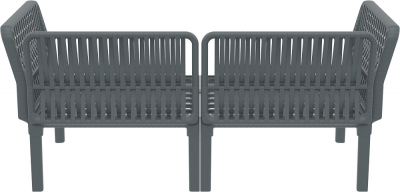 Комплект пластиковой мебели Siesta Contract Portofino Lounge стеклопластик, полипропилен, полиэстер темно-серый, темно-серый Фото 19