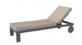 Лежак металлический с матрасом Vondom Posidonia алюминий, ткань Фото 10