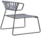 Кресло лаунж плетеное Scab Design Lisa Lounge Club сталь, роуп антрацит, графит Фото 4
