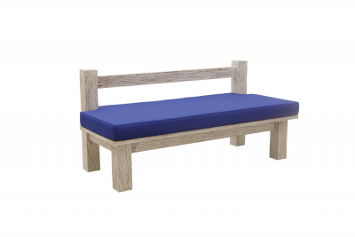Диван деревянный двухместный с подушкой Giardino Di Legno White Sand тик, акрил Фото 6